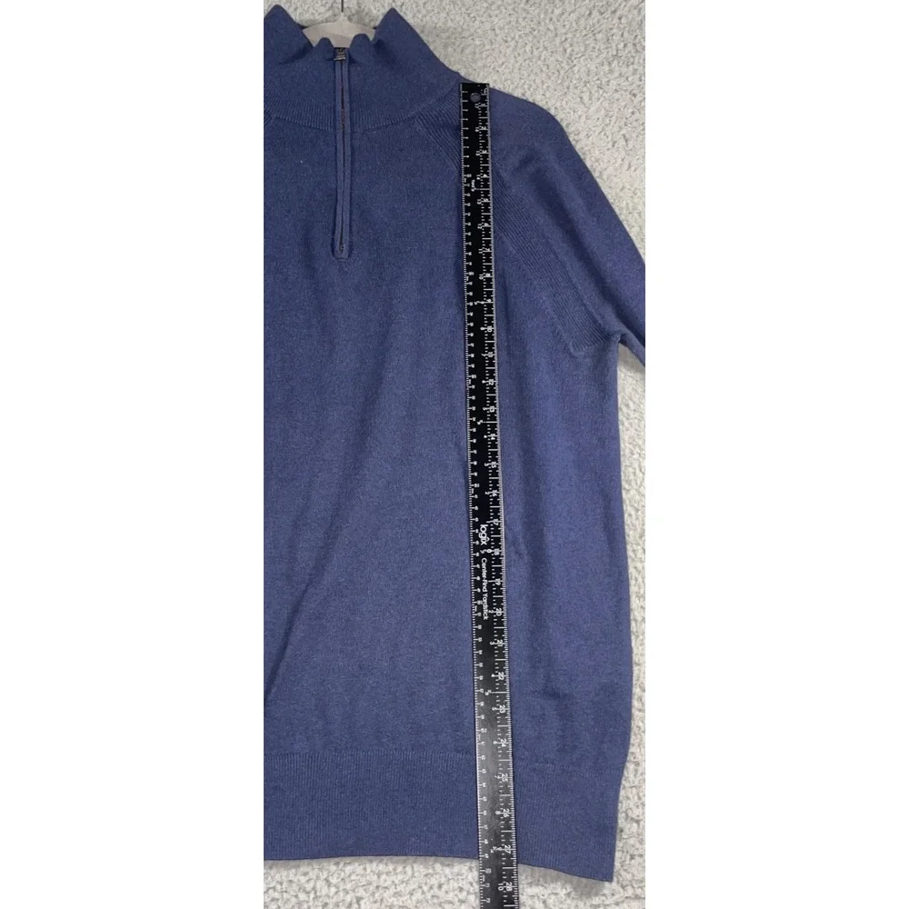 Banana Republic Sweater Men Large‎ 1/4 Zip Cotton Cashmere Classic Preppy